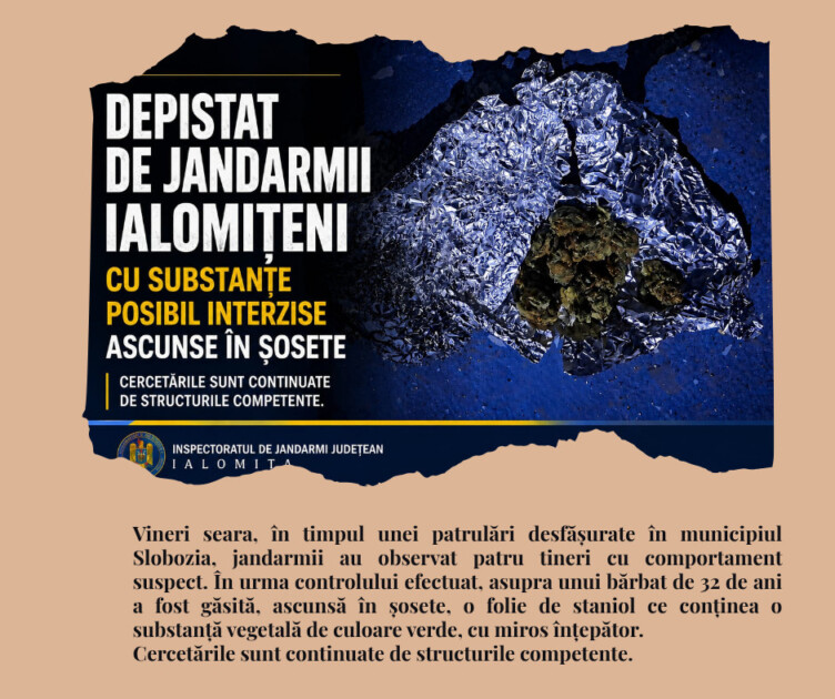 Infractiune substante interzise gasite in șosete (1)